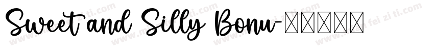 Sweet and Silly Bonu字体转换